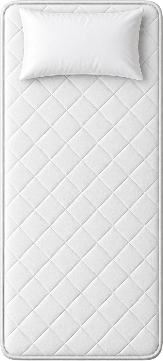 Top-down illustrative Twin mattress footprint.