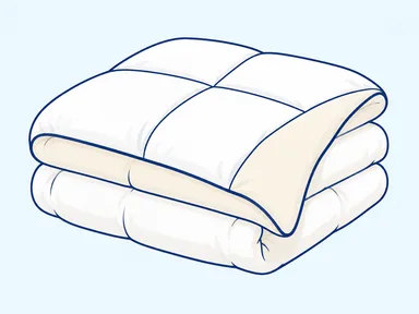 A folded comforter