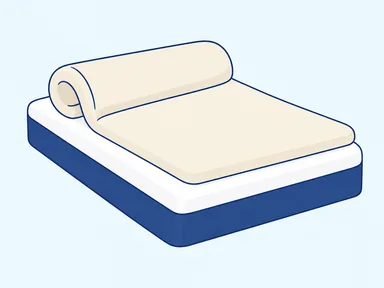 A mattress topper on a bed