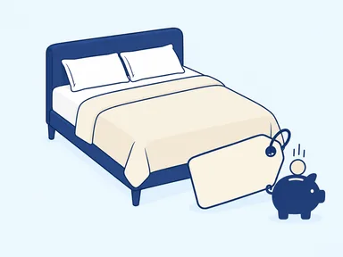 A bed with a value tag