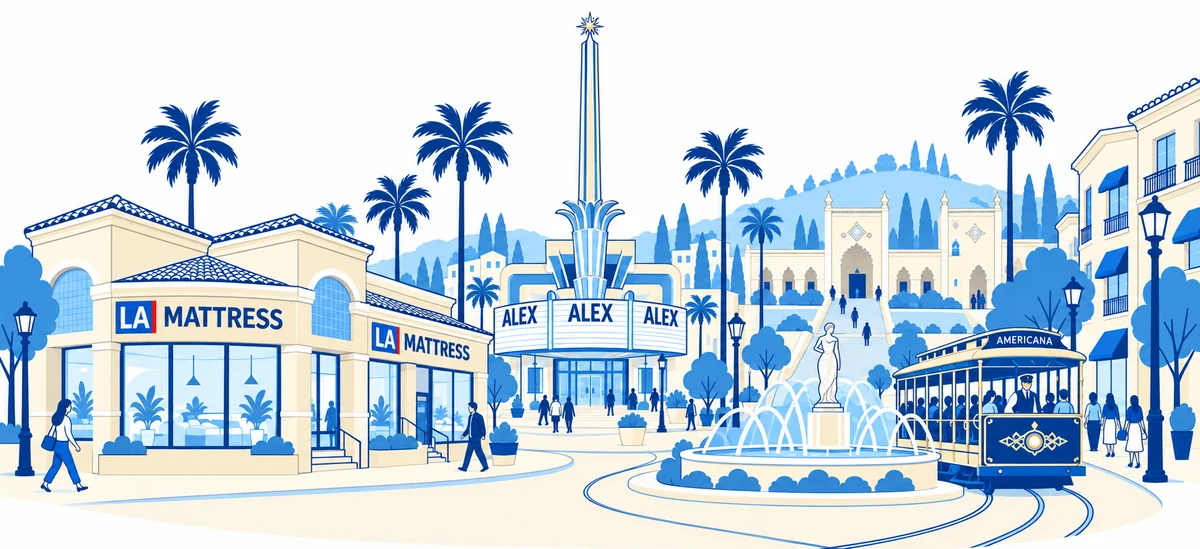 Illustration of the Glendale showroom on Central Ave