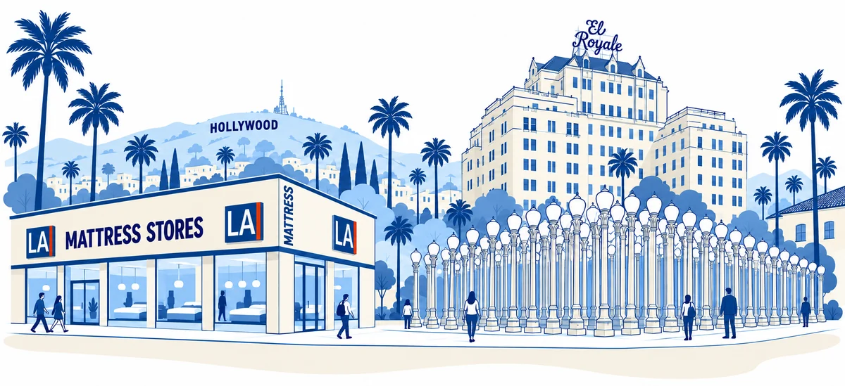 Illustration of the La Brea showroom on La Brea Ave