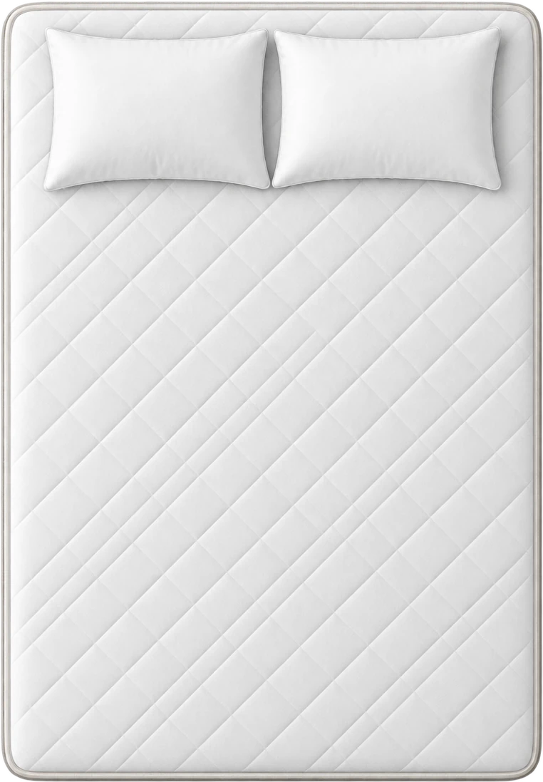 Top-down illustrative Full mattress footprint.
