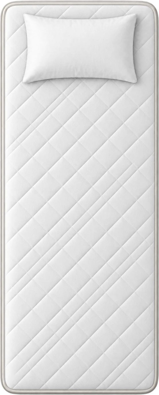 Top-down illustrative Twin XL mattress footprint.