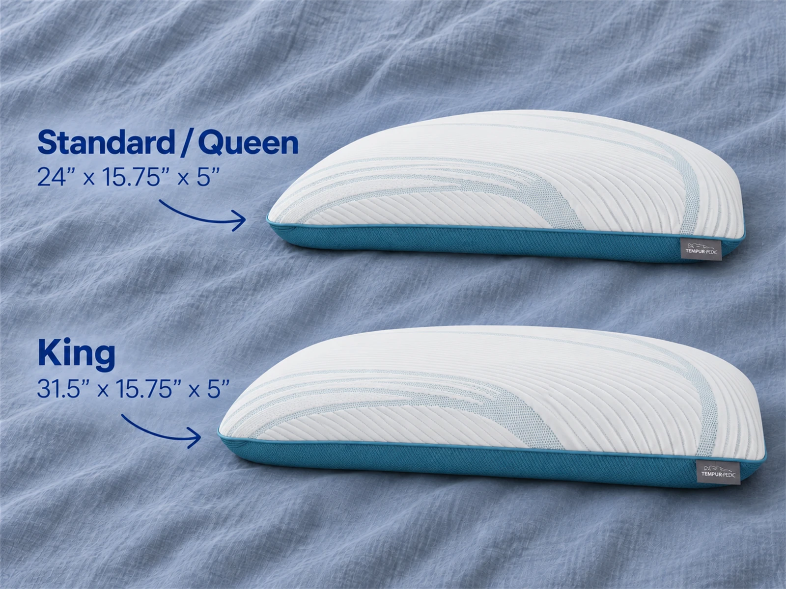 Tempur-Pedic TEMPUR-Cloud Pillow: Pillow size and profile guide